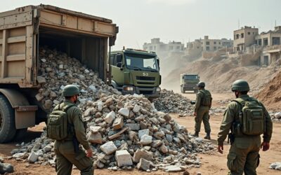 L’armée israélienne déverse des déchets et débris provenant des colonies frontalières dans la bande de Gaza : Un rapport choc